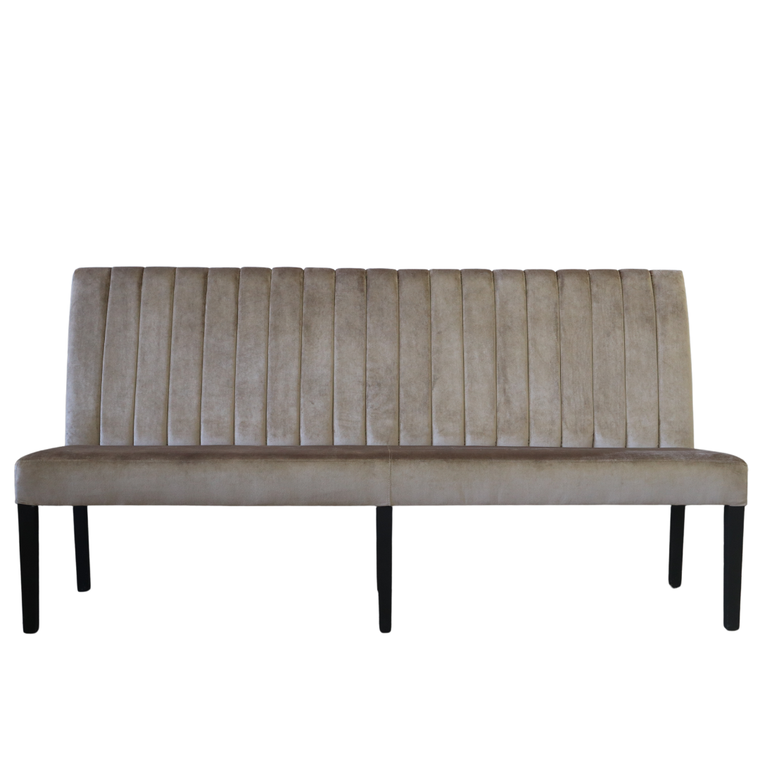 Eetkamerbank op pootjes beige